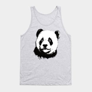 Panda Bear Drip Painting Tank Top